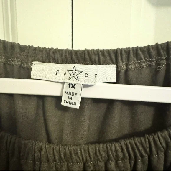 Olive Green Peplum Top with Bell Sleeves - Picture 3 of 6